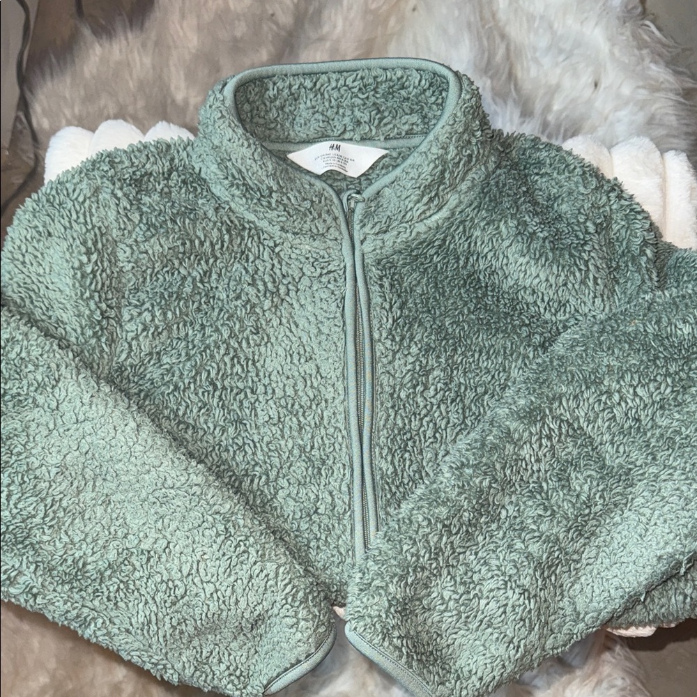 H&M Kids Mint Green Fleece Jacket